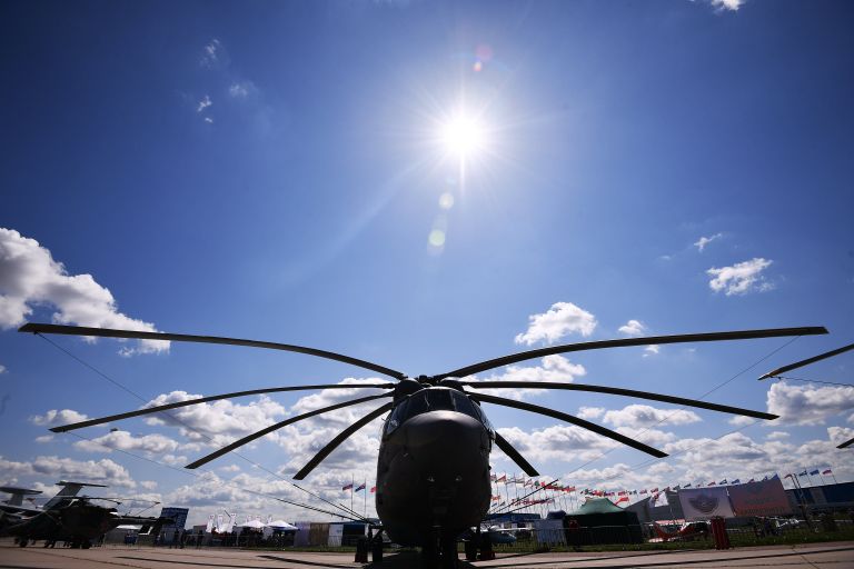 Транспортный вертолет Ми-26 на Международном авиационно-космическом салоне МАКС-2017 в Жуковском. 19 июля 2017 Транспортный вертолет Ми-26 на Международном авиационно-космическом салоне МАКС-2017 в Жуковском. 19 июля 2017