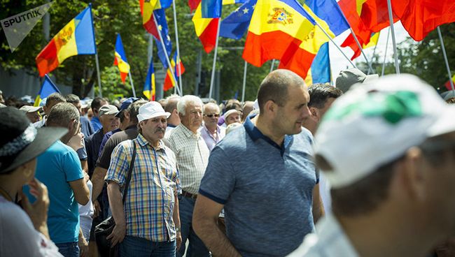 Митинг внепарламентской оппозиции в Кишиневе. 20 июля 2017