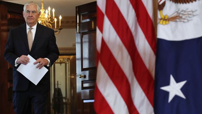 Госсекретарь Рекс Тиллерсон в Государственном департаменте США в Вашингтоне. Архивное фото