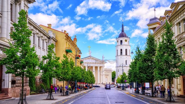 Город Вильнюс, Литва. Архивное фото Город Вильнюс, Литва. Архивное фото