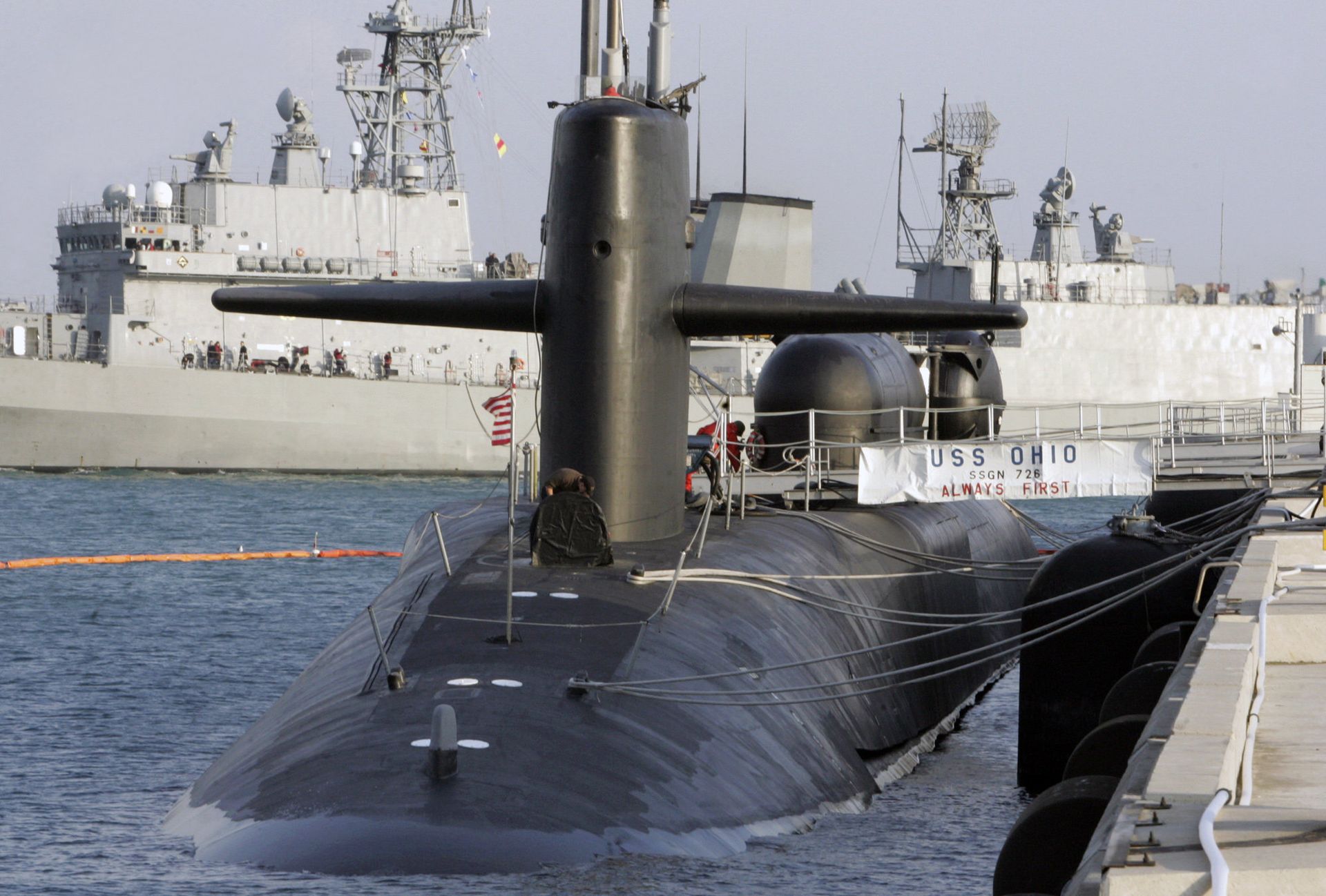 Подводная лодка ВМФ США класса Ohio на военно-морской базе в Пусане, Южная Корея - РИА Новости, 1920, 03.11.2023