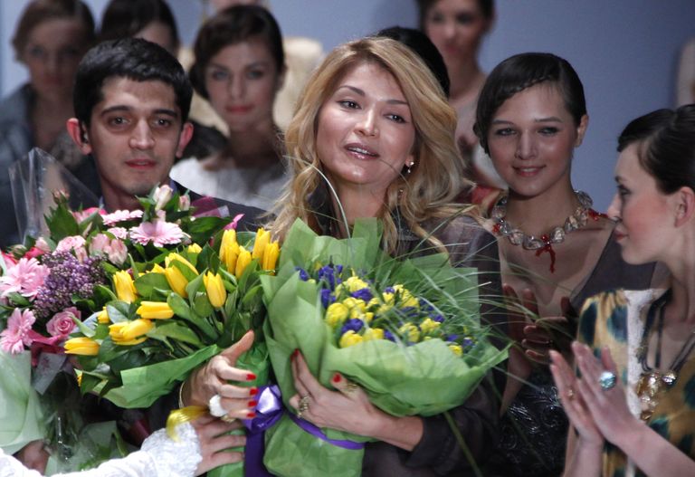 Дизайнер Гульнара Каримова на Неделе моды Merсedes-Benz Fashion Week, 2011