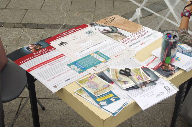 Акция протеста против торговли людьми на площади Независимости в Киеве. 28 июля 2017