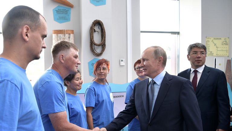 Рабочая поездка президента РФ В. Путина в Бурятию