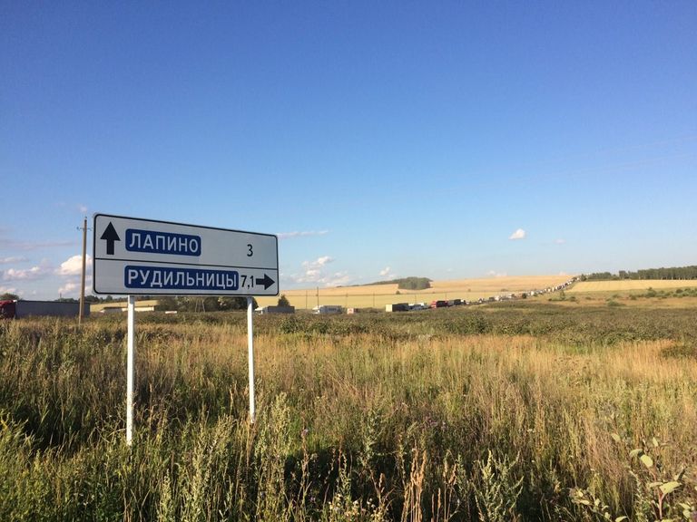 Пробка в объезд трассы М-7 Волга из-за обрушения моста, Владимирская область
