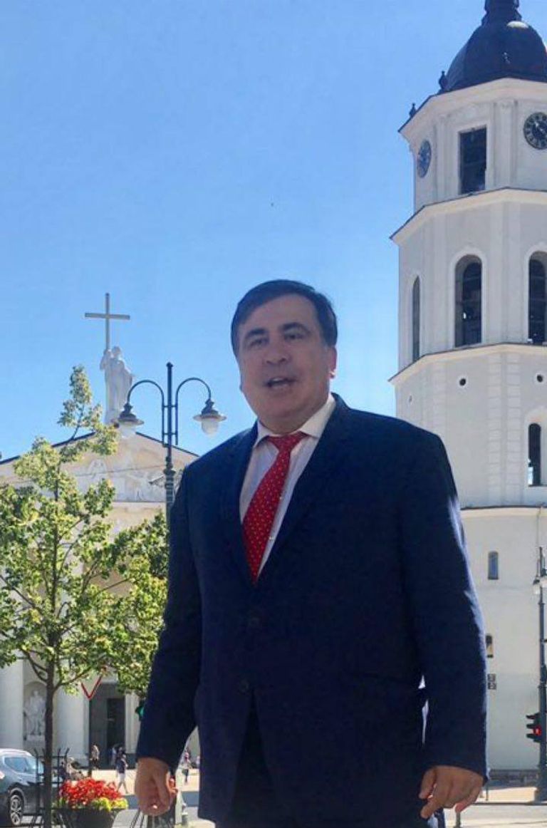 Михаил Саакашвили в Вильнюсе. 8 августа 2017