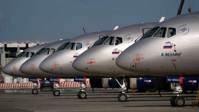 Sukhoi Superjet 100. Архивное фото Sukhoi Superjet 100. Архивное фото