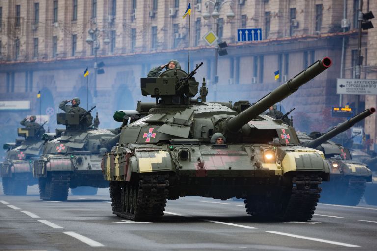 Военная техника на параде по случаю 25-летней годовщины со Дня Независимости Украины