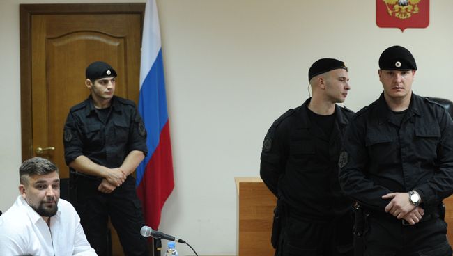 Рэпер Василий Вакуленко во время заседания Октябрьского районного суда Ростова-на-Дону. 15 августа 2017