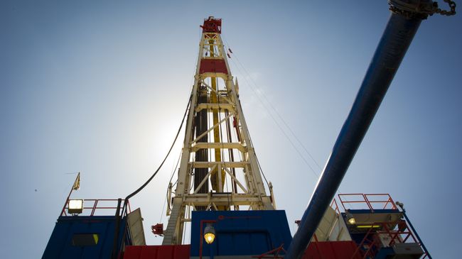 Буровая установка в месторождении сланцевого газа в штате Пенсильвания. Архивное фото Буровая установка в месторождении сланцевого газа в штате Пенсильвания. Архивное фото