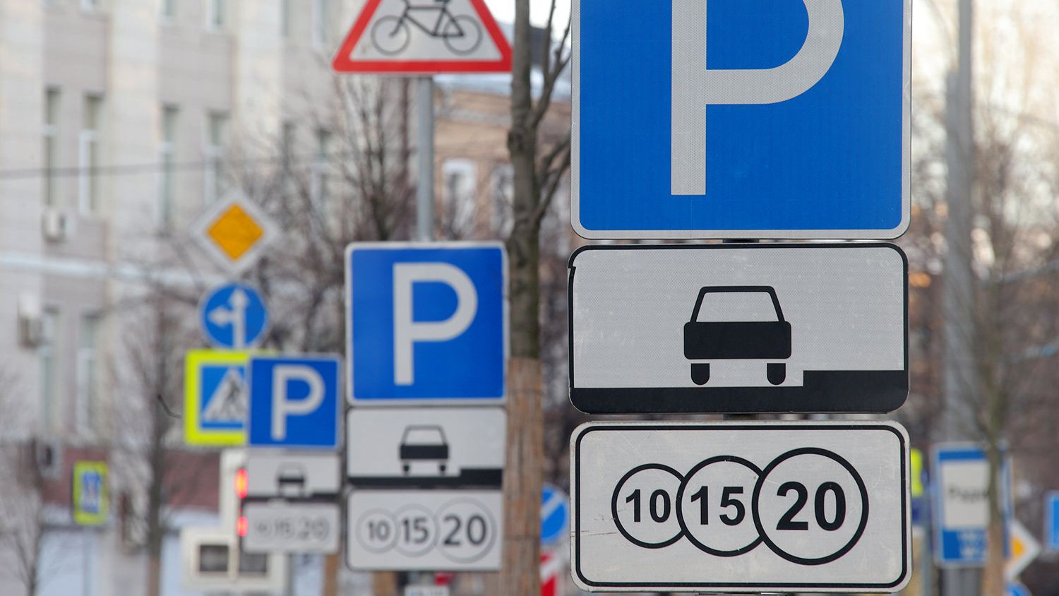 Знаки платной парковки в Москве Знаки платной парковки в Москве - РИА Новости, 1920, 30.09.2020