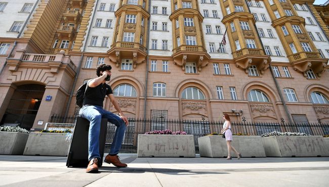 Здание посольства США в Москве. 21 августа 2017 Здание посольства США в Москве. 21 августа 2017