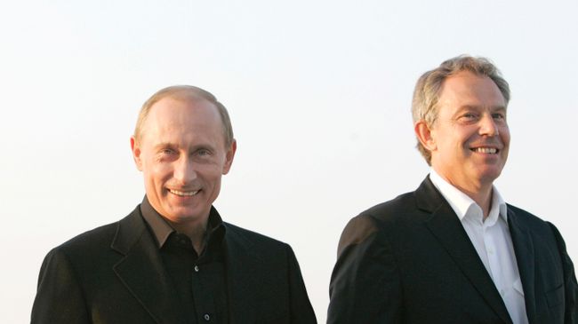 Президент России Владимир Путин и премьер-министр Великобритании Энтони Блэр