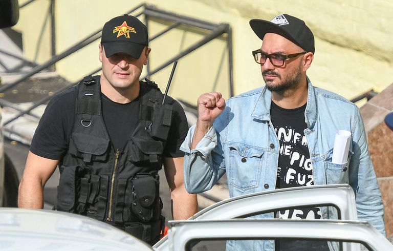 Режиссер Кирилл Серебренников после заседания Басманного суда в Москве. 23 августа 2017