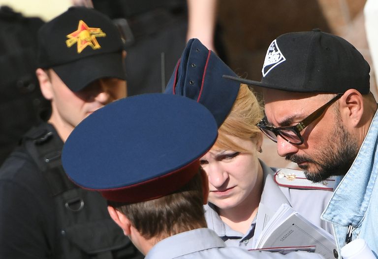 Режиссер Кирилл Серебренников после заседания Басманного суда в Москве. 23 августа 2017