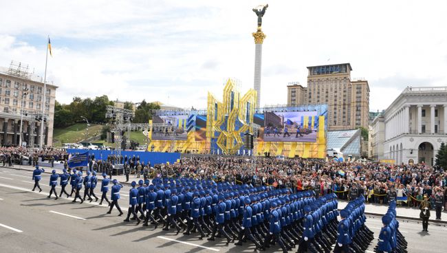 Украинские военнослужащие на параде в честь Дня независимости в Киеве. 24 августва 2017 Украинские военнослужащие на параде в честь Дня независимости в Киеве. 24 августва 2017