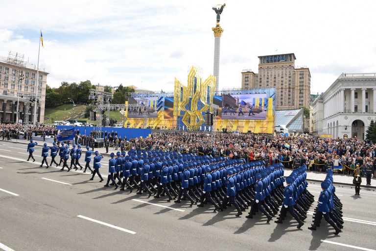 Украинские военнослужащие на параде в честь Дня независимости в Киеве. 24 августва 2017 Украинские военнослужащие на параде в честь Дня независимости в Киеве. 24 августва 2017