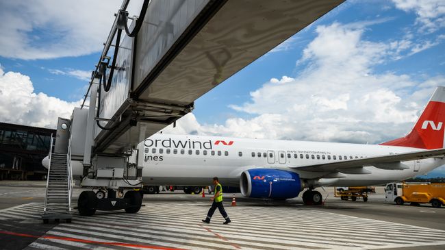 Самолет Boeing 737 авиакомпании Nordwind Airlines Самолет Boeing 737 авиакомпании Nordwind Airlines