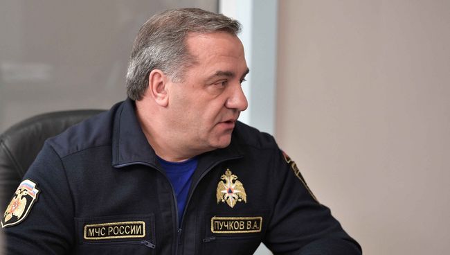 Глава МЧС Владимир Пучков. 28 августа 2017