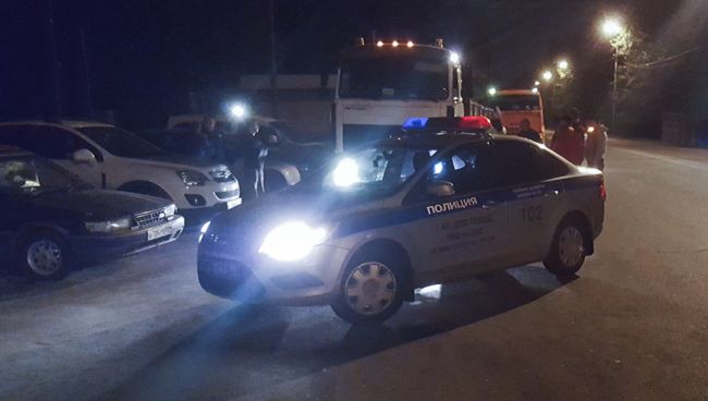 Задержанние водителя грузовика, сбившего двоих пешеходов в Тверском районе столицы. 30 августа 2017