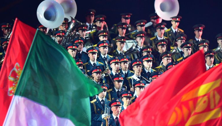 Церемония закрытия фестиваля Спасская башня