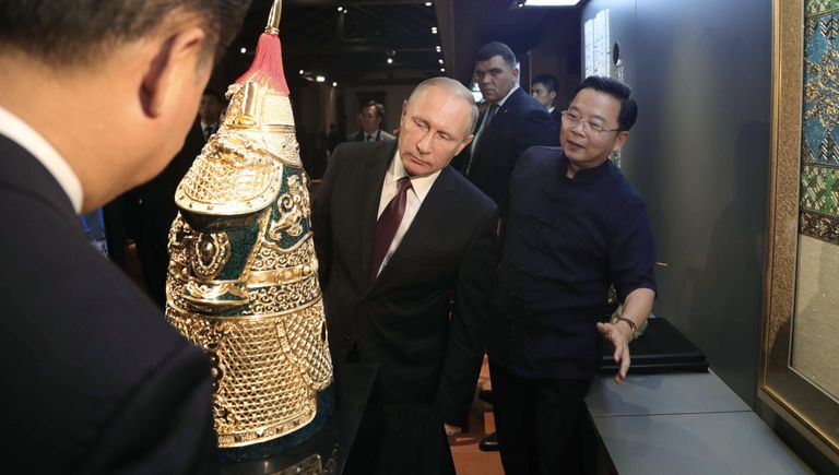 3 сентября 2017. Президент РФ Владимир Путин на выставке культурного наследия Китая в Сямэне