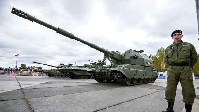Самоходное артиллерийское орудие 2С35 на базе Т-90 Коалиция-СВ на 10-й международной выставке Russia Аrms Еxpo Самоходное артиллерийское орудие 2С35 на базе Т-90 Коалиция-СВ на 10-й международной выставке Russia Аrms Еxpo