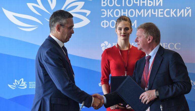 Генеральный директор, председатель правления АО РВК Александр Повалко и председатель правления ООО УК РОСНАНО Анатолий Чубайс Генеральный директор, председатель правления АО РВК Александр Повалко и председатель правления ООО УК РОСНАНО Анатолий Чубайс