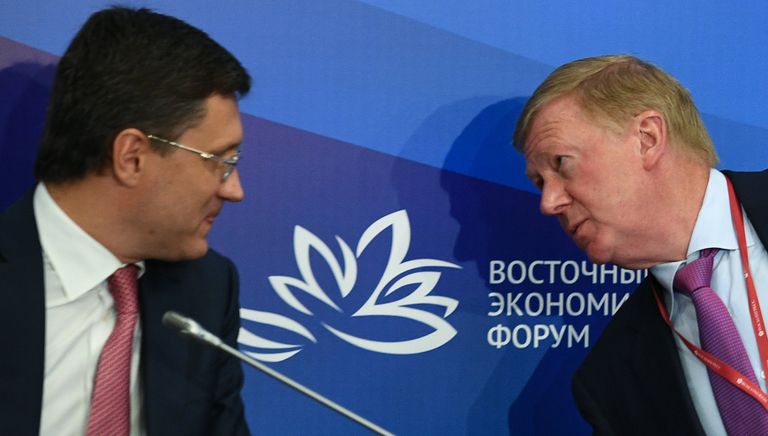 Министр энергетики Российской Федерации Александр Новак и председатель правления ООО УК РОСНАНО Анатолий Чубайс Министр энергетики Российской Федерации Александр Новак и председатель правления ООО УК РОСНАНО Анатолий Чубайс