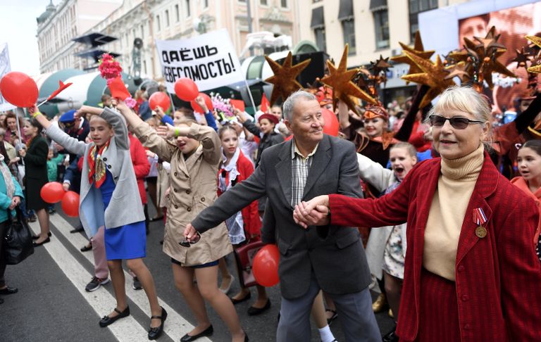 Во время празднования Дня города в Москве. 9 сентября 2017 Во время празднования Дня города в Москве. 9 сентября 2017