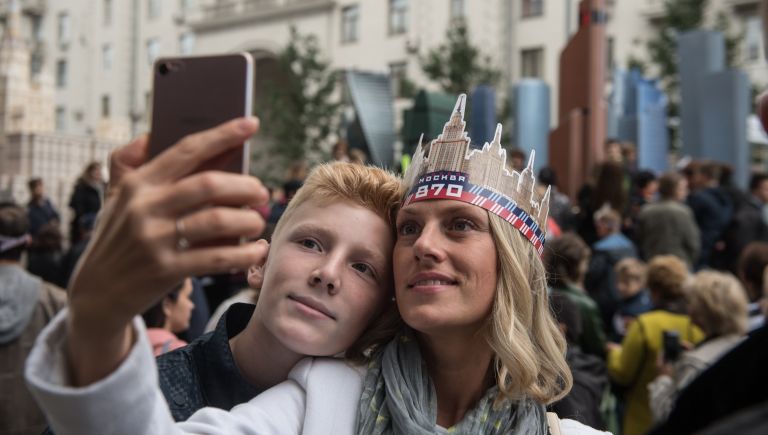 Во время празднования Дня города в Москве. 9 сентября 2017 Во время празднования Дня города в Москве. 9 сентября 2017