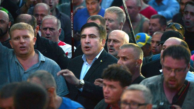 Михаил Саакашвили у пункта пропуска Шегени на украинско-польской границе. 10 сентября 2017 Михаил Саакашвили у пункта пропуска Шегени на украинско-польской границе. 10 сентября 2017