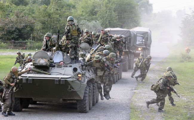 Российские военные в зоне конфликта