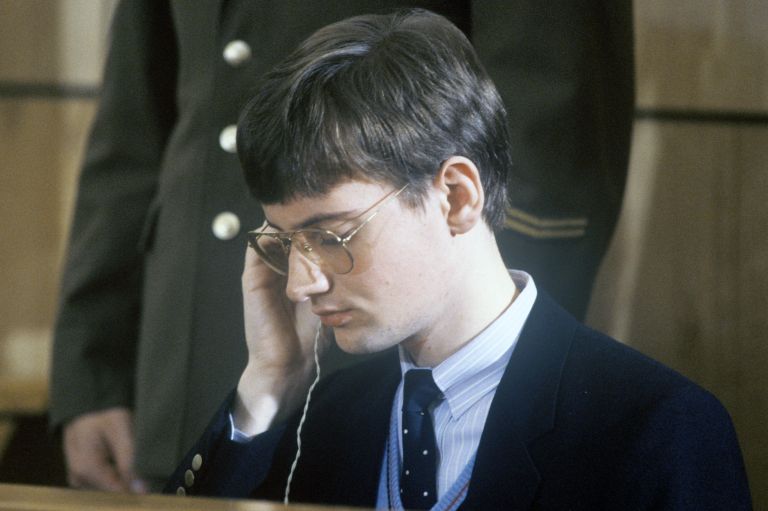 Немецкий пилот Матиас Руст в суде. 2 сентября 1987 Немецкий пилот Матиас Руст в суде. 2 сентября 1987