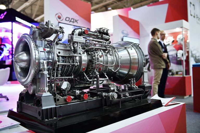 Макет газотурбинного двигателя У70/8РД на 3-й международной специализированной выставке Импортозамещение в Москве