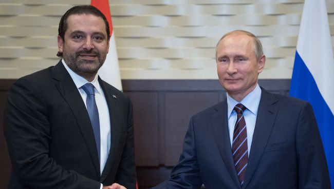 Президент РФ Владимир Путин и председатель Совета министров Ливанской Республики Саад Харири во время встречи. 13 сентября 2017 Президент РФ Владимир Путин и председатель Совета министров Ливанской Республики Саад Харири во время встречи. 13 сентября 2017