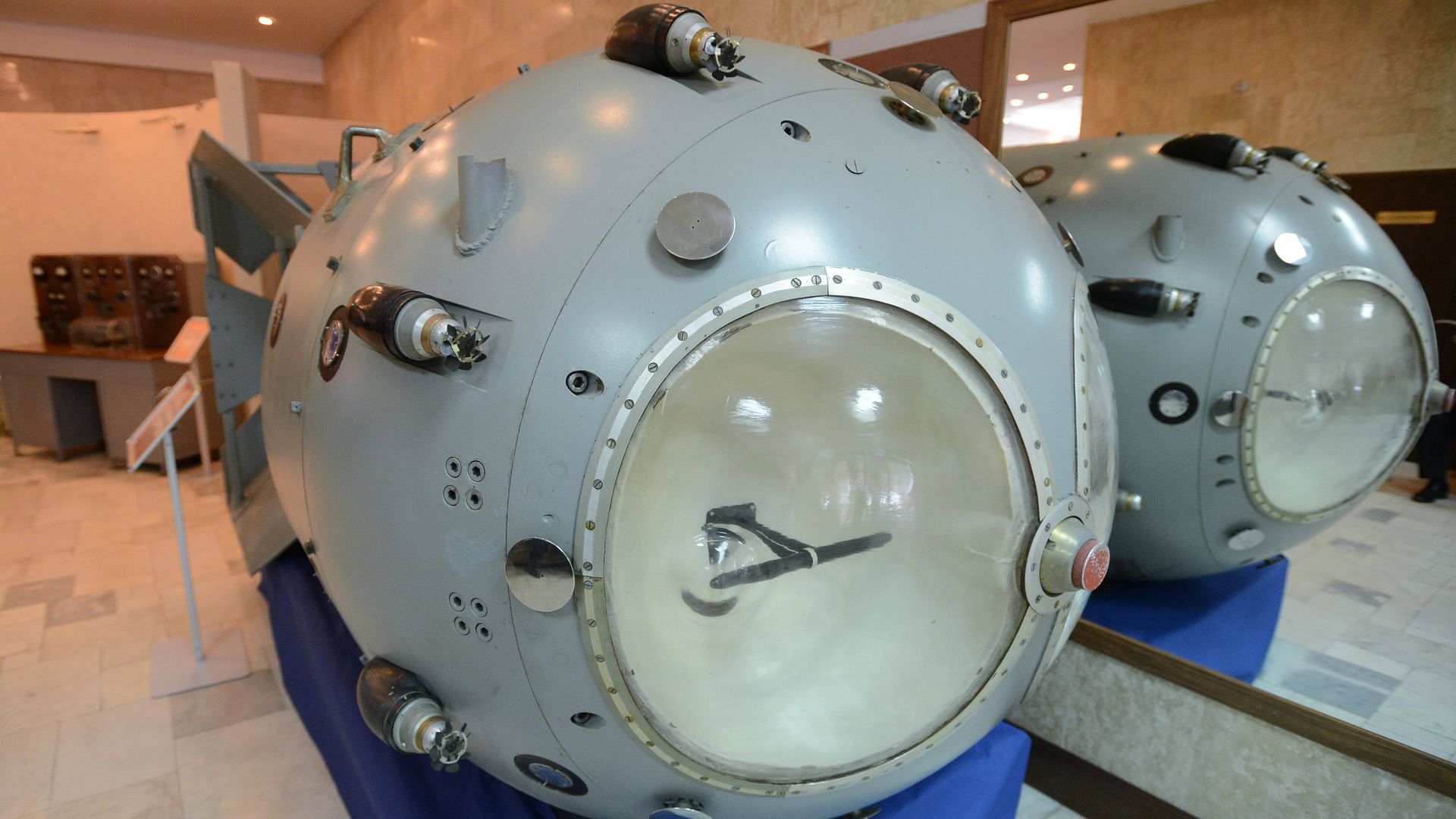 Первая советская атомная бомба РДС-1 в музее РФЯЦ-ВНИИЭФ Первая советская атомная бомба РДС-1 в музее РФЯЦ-ВНИИЭФ - РИА Новости, 1920, 11.02.2023