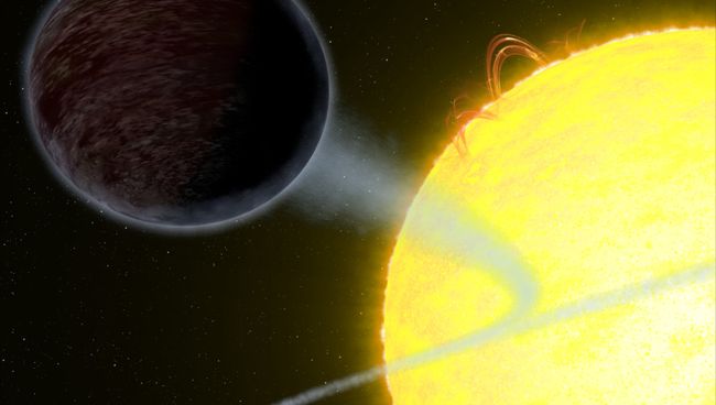 Планета WASP-12b, отражающая всего 0,6% света звезды Планета WASP-12b, отражающая всего 0,6% света звезды
