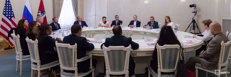 Сергей Собянин встретился с делегацией парламентариев штата Нью-Йорк. 14 сентября 2017