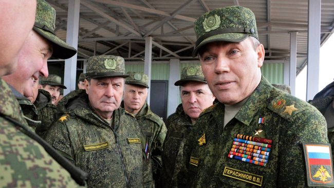 Начальник Генштаба Вооруженных сил РФ Валерий Герасимов во время учений Запад-2017 в Ленинградской области. 14 сентября 2017