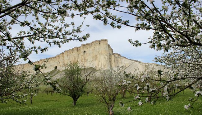 Белая скала в Белогорском районе Крыма. Архивное фото