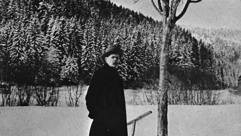Максим Горький в Шварцвальде на юго-западе Германии. 1921 год. Максим Горький в Шварцвальде на юго-западе Германии. 1921 год.