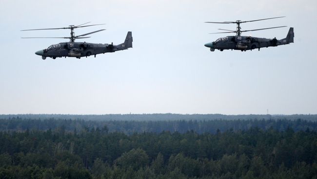 Вертолеты Ка-52 ВКС России во учений Запад-2017 Вертолеты Ка-52 ВКС России во учений Запад-2017