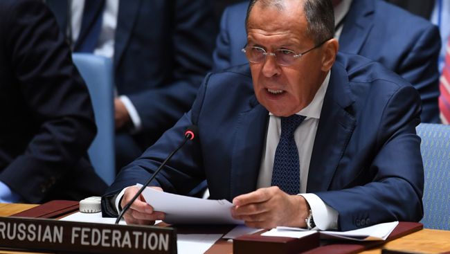 Глава МИД РФ Сергей Лавров на на заседании Генеральной Ассамблеи ООН в Нью-Йорке. 20 сентября 2017 Глава МИД РФ Сергей Лавров на на заседании Генеральной Ассамблеи ООН в Нью-Йорке. 20 сентября 2017