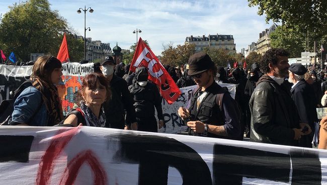 Шествие против трудовой реформы в Париже. 21 сентября 2017 Шествие против трудовой реформы в Париже. 21 сентября 2017