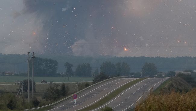 Пожар на военной базе в городе Калиновка в Винницкой области. 27 сентября 2017 Пожар на военной базе в городе Калиновка в Винницкой области. 27 сентября 2017