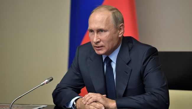 Президент РФ Владимир Путин проводит видеоконференцию, во время которой дал команду на уничтожение последнего химического боеприпаса в РФ. 27 сентября 2017 Президент РФ Владимир Путин проводит видеоконференцию, во время которой дал команду на уничтожение последнего химического боеприпаса в РФ. 27 сентября 2017