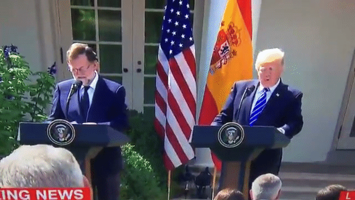 Трамп назвал премьера Испании президентом Трамп назвал премьера Испании президентом