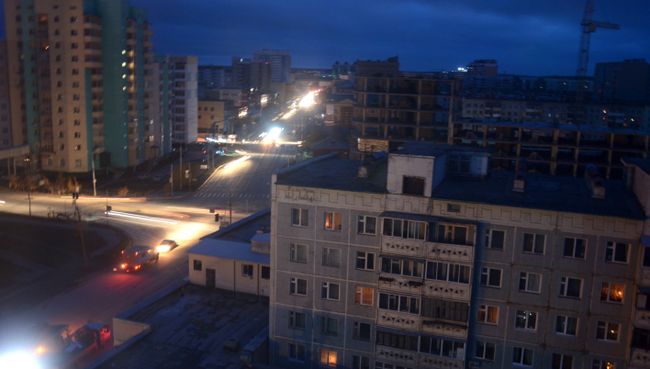 Жилые дома в Якутске во время аварии на Якутской ГРЭС. 1 октября 2017
