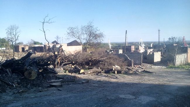 Дома на Театральном спуске в Ростове-на-Дону после крупного пожара